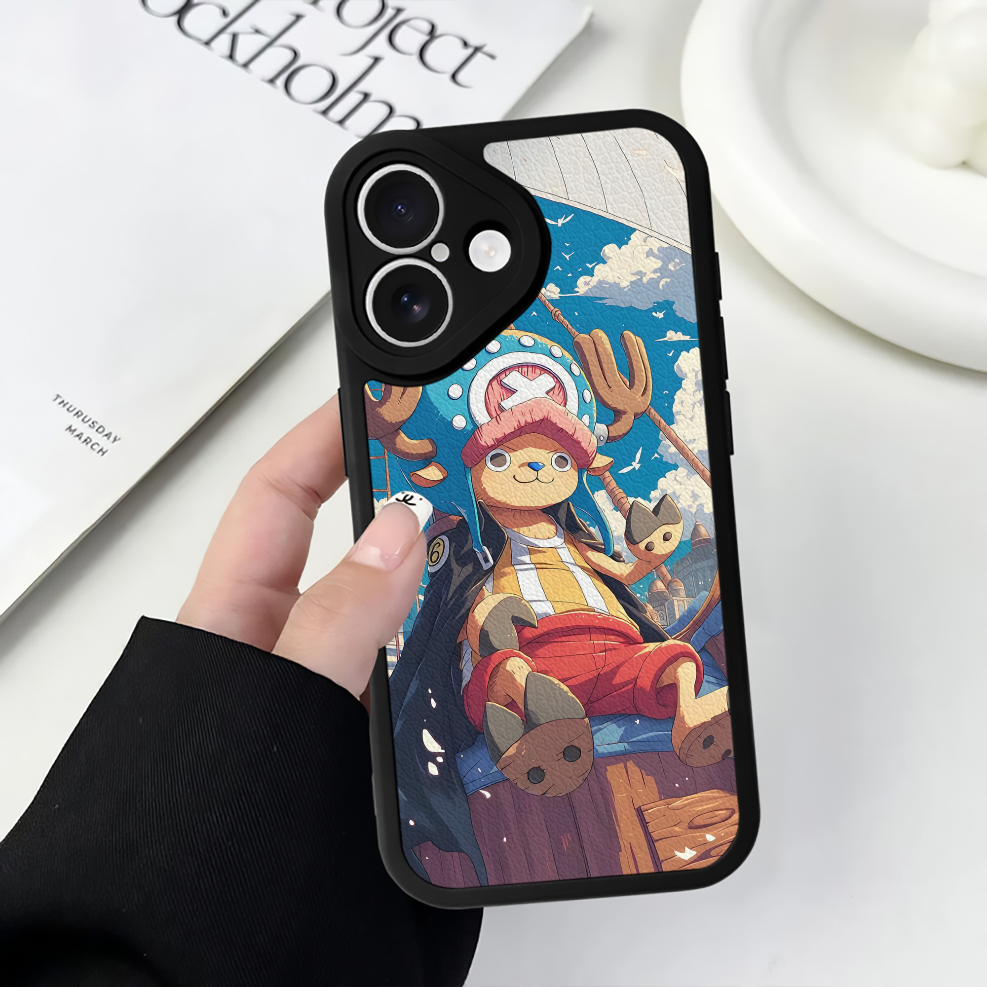 （画像用） ワンピース ONE PIECE 【iPhone 16シリーズ対応】シリコンスマホケース（レザー調） 材質：シリコン